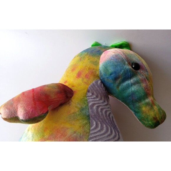 2012 Build-A-Bear Tie-Dye Seahorse 18" Rainbow Plush BABW EUC - Picture 10 of 16